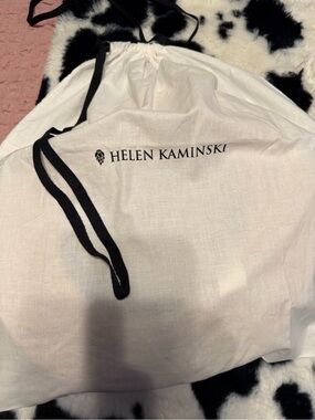 Helen Kaminski Natural Straw Hat with Cream Ties